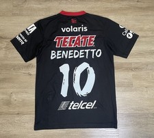 Nike Xolos De Tijuana #10 Benedetto Hombres Talla S Fútbol Negro Rojo México Dri-Fit
