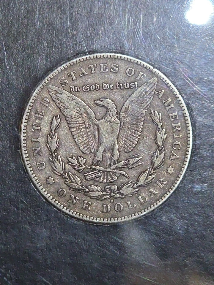 *Rare* 1879-S Reverse of 1878 Morgan Silver Dollar. F/XF original holder. - Image 2 of 4