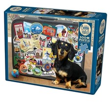 Cobble Hill Dachshund Round the World 500 Piece Jigsaw Puzzle 85039 New Sealed