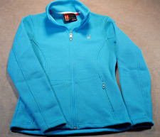 Spyder Core Sweater Womens M Blue Full Zip Fleece Ski Hiking Top Zip Pockets