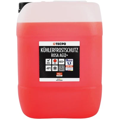 TECPO KÜHLERFROSTSCHUTZ ROT ROSA 20L KÜHLMITTEL G12+ -40°C ANTIFREEZE für VAG - Bild 1 von 3