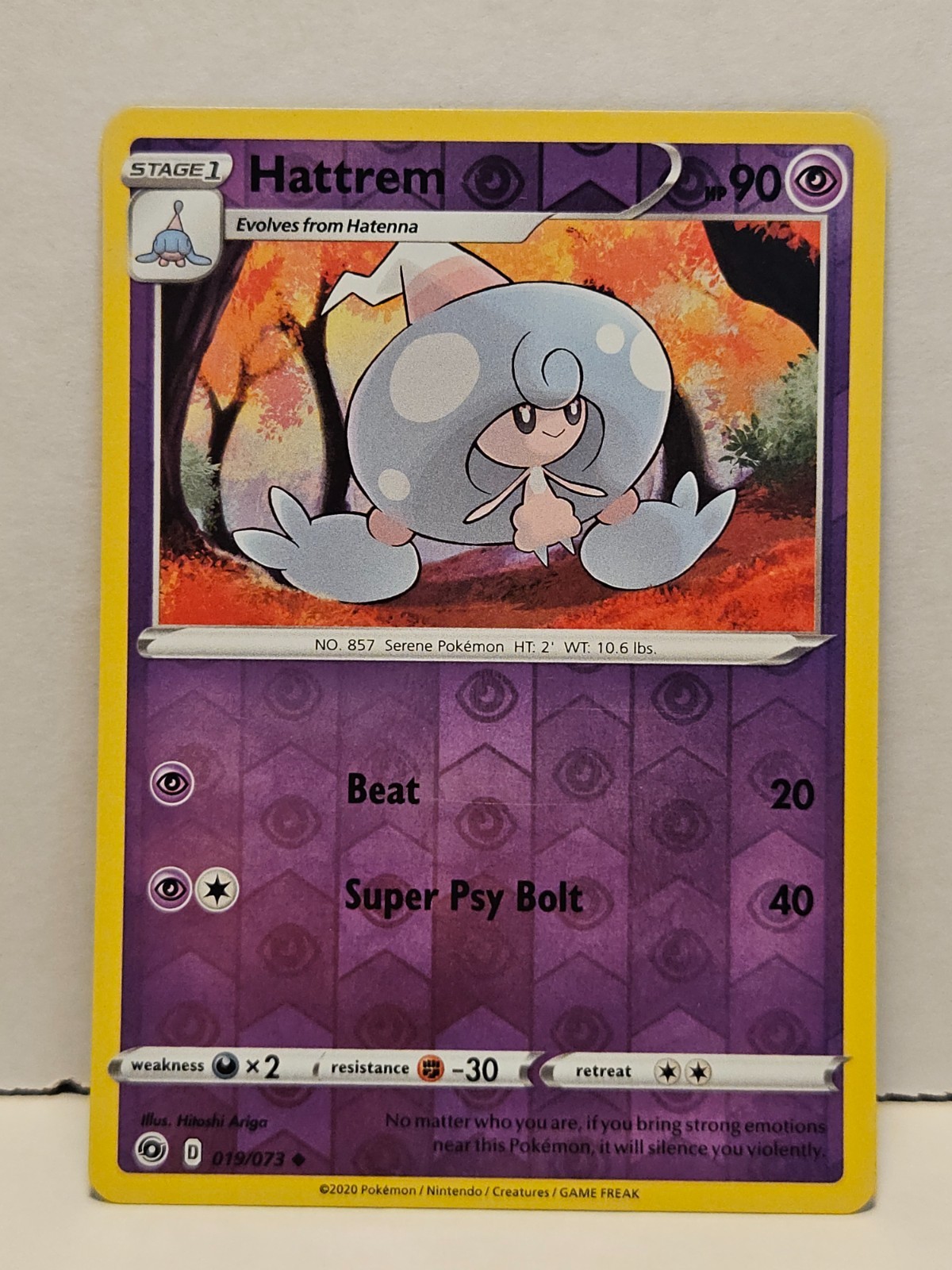 Hattrem 19/73 Reverse Holofoil Champion's Path NM
