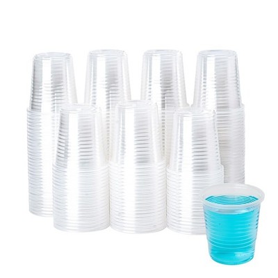 100 Pack 3 oz Bathroom Plastic Cups, Disposable Mouthwash Cups, Samll Plastic...