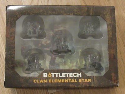 BattleTech Clan Elemental Star New Armor 35739 5 Models Elementals Free Shipping