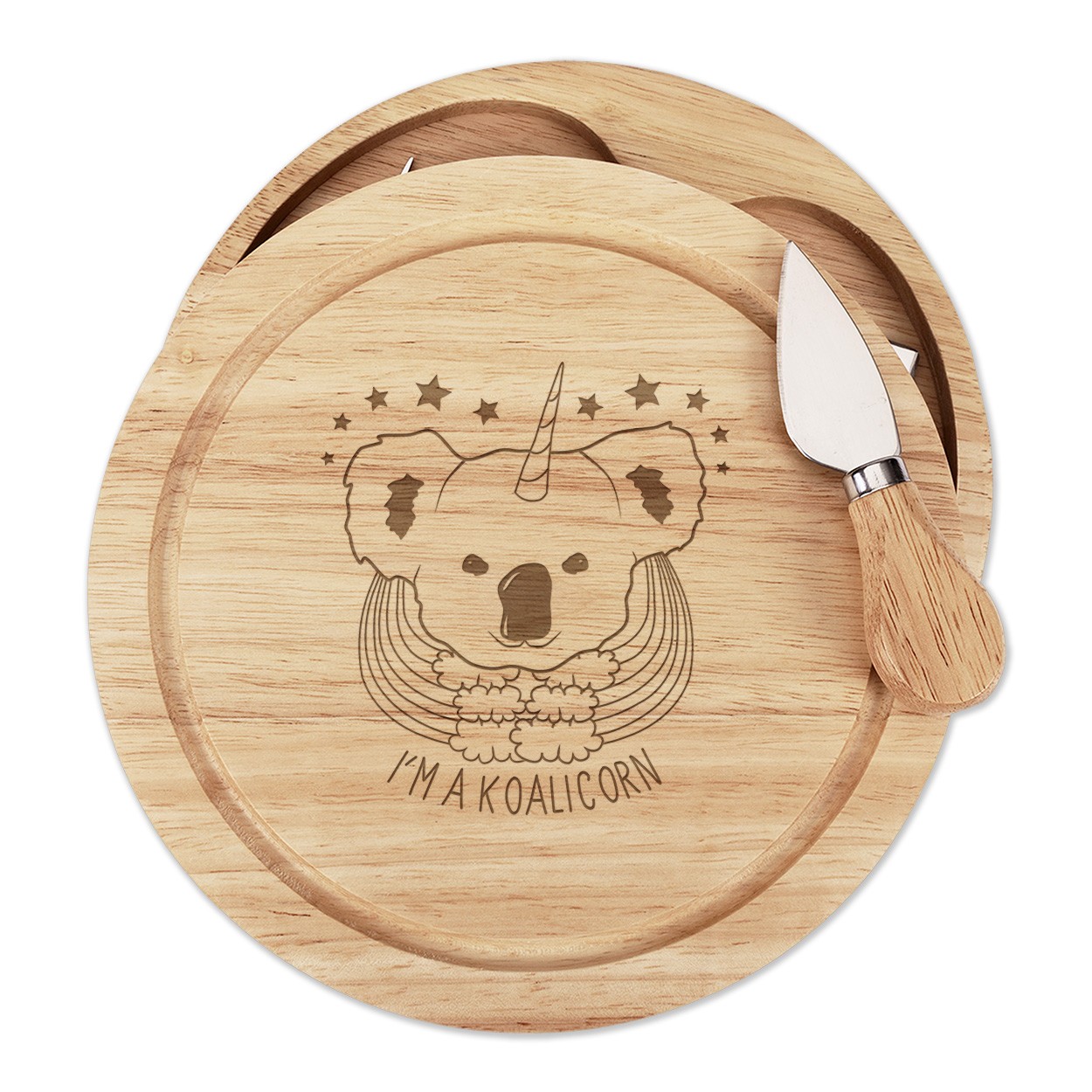 I'm A Koalicorn Unicorn Cheese Board Knife Set Koala Unicorn