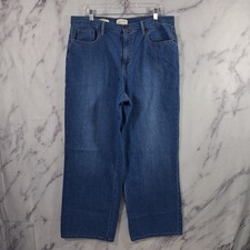 Universal Thread Women's Jeans Relaxed Wide Leg 16/33R Blue.
