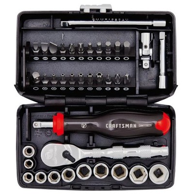 CRAFTSMAN V-Series  1/4 in Drive SAE 6-Point Tool Set (38 pc) - CMMT45750V