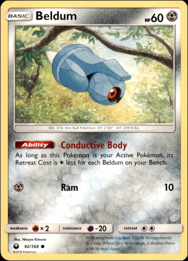 Pokemon - Beldum (92) #92/168 - SM - Celestial Storm Common
