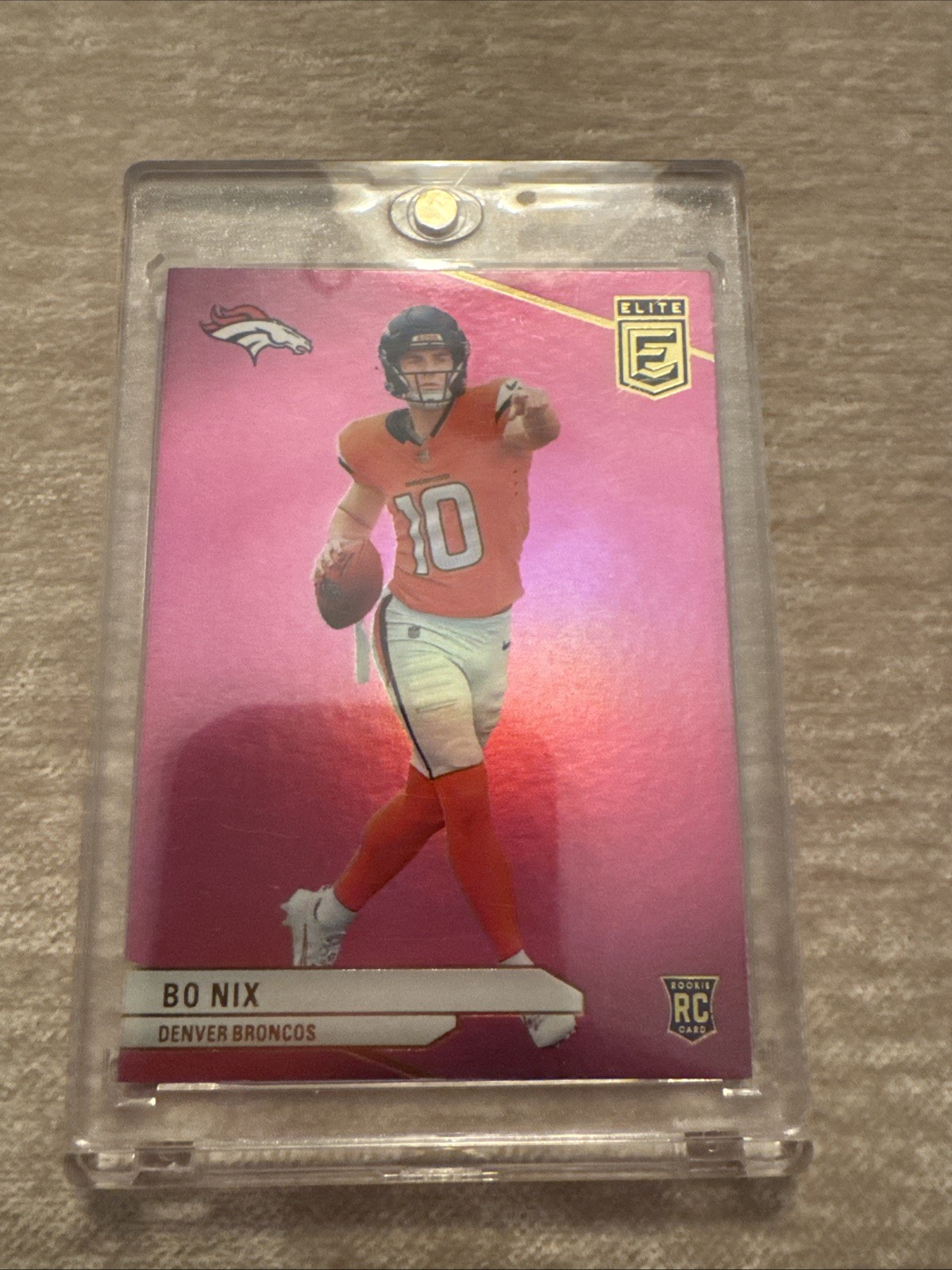 2024 Panini Donruss Elite - Rookies Pink #175 Bo Nix (RC)