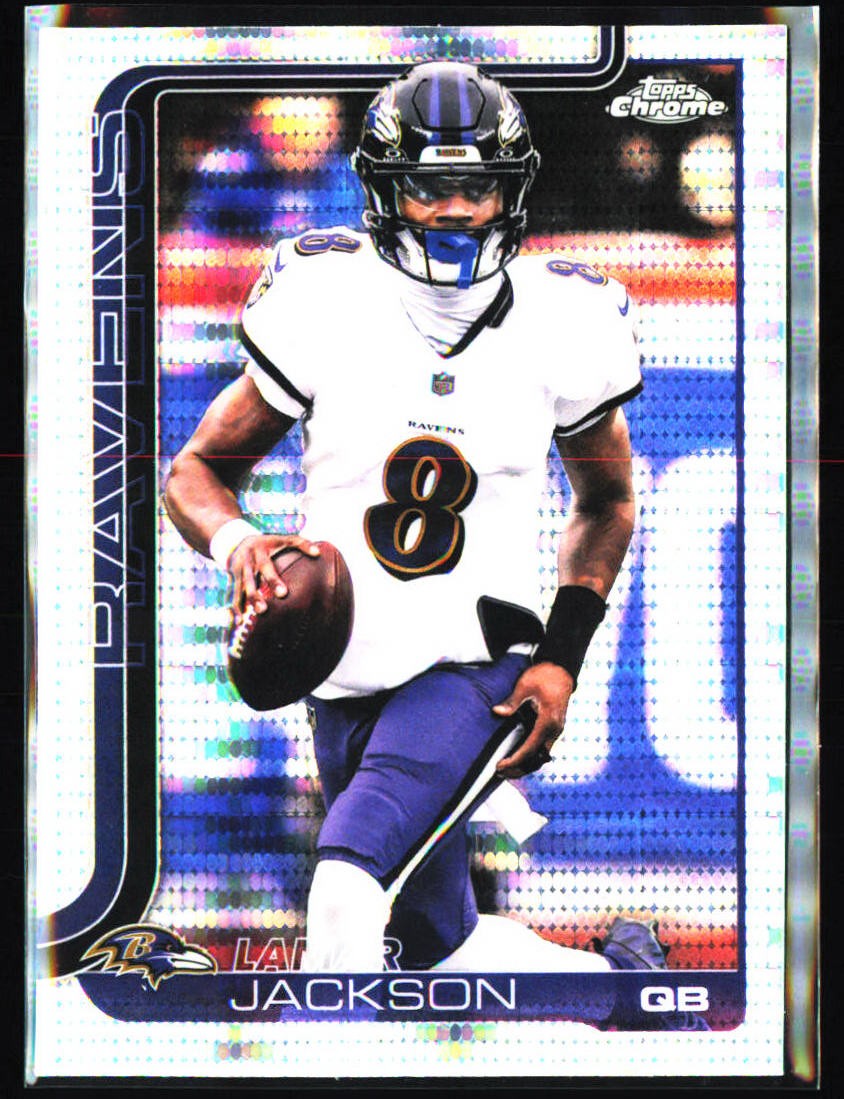 2025 Topps Chrome #24 Lamar Jackson Pulsar Refractor