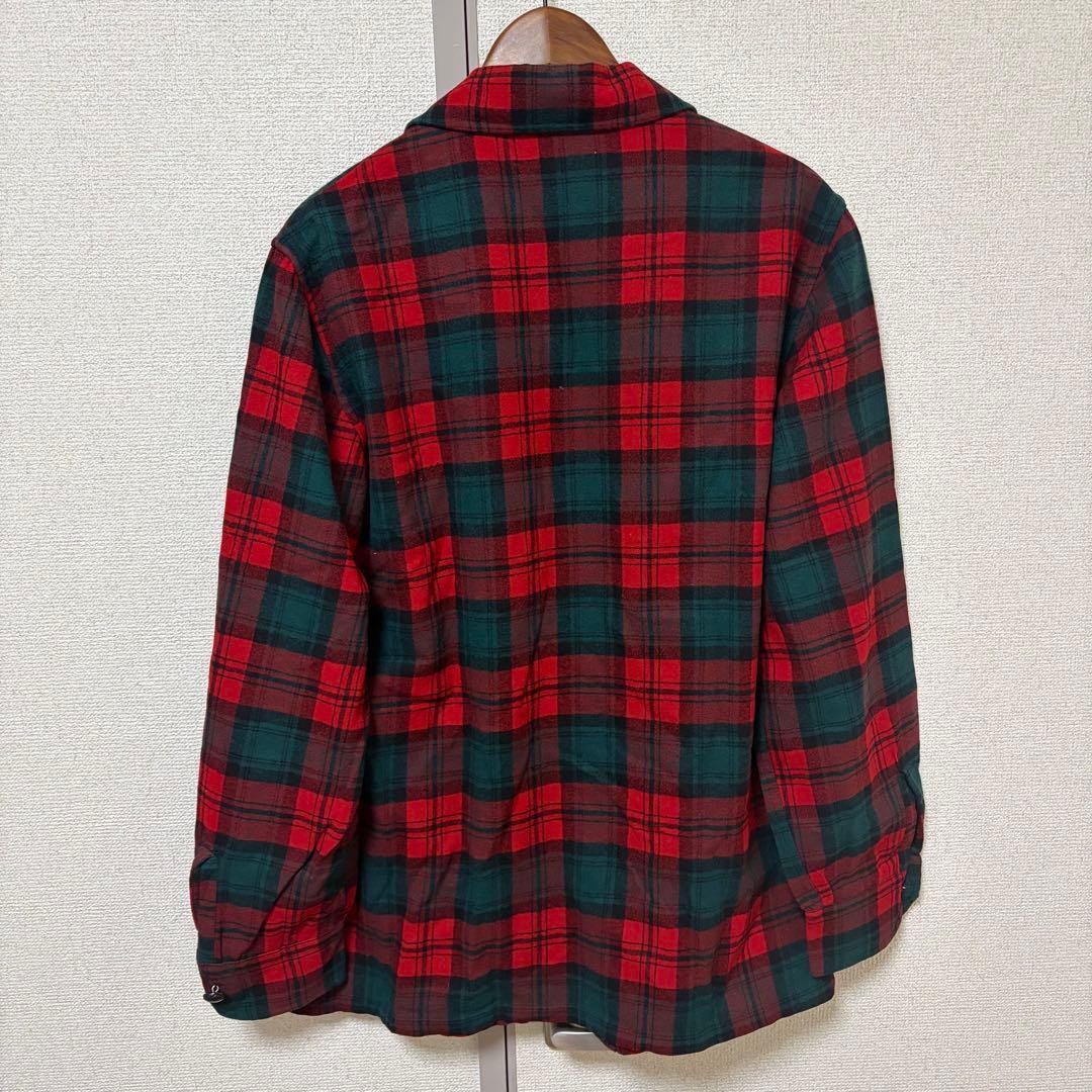 Pendleton Wool Tailored Jacket 1950s Red & Black … - image 6
