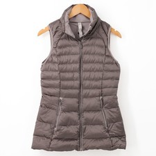 Lululemon Brave the Cold Vest Goose Down Puffer Dark Chrome Womens 4 No Hood