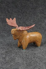 Moose Zuni Fetish Carving -  Enrike Leekya