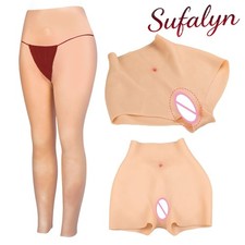 Silicone Underwear Shorts Panty Fake Vagina Transgender For Crossdresser