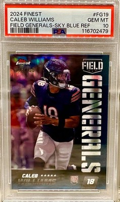 JERSEY # MATCH! 2024 Topps Finest Caleb Williams RC 18/150! PSA 10 ROOKIE!