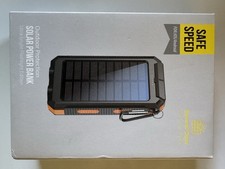 Portable Solar Power Bank with Flashlight and Compass for Cell Phone Charging