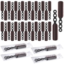 Lauwell 36 Pcs Hair Brushes in Bulk for Homeless, Individually Wrapped Black