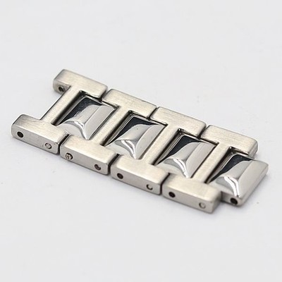 TECHNOS Original 4 Glieder Herrenuhr Gürtel Band Armband Teile Silber Farbe...