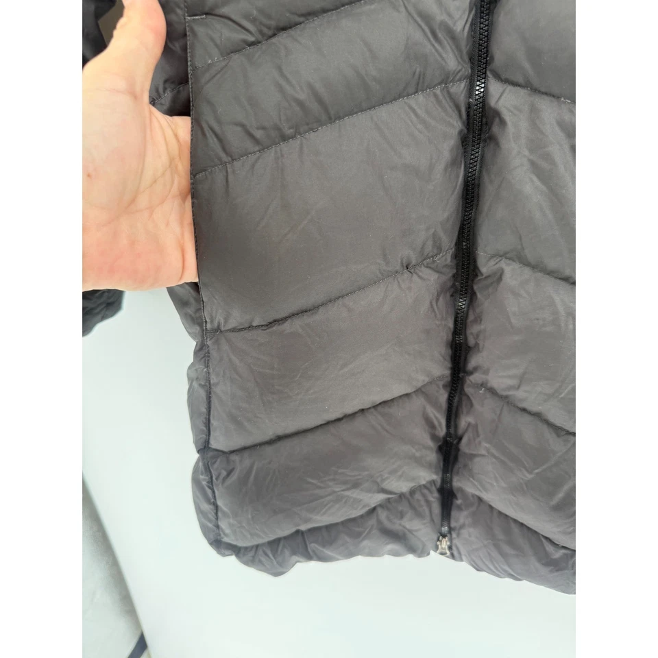 Abrigo acolchado Marmot 700 para mujer grande gris con capucha ropa exterior de invierno Foto 2 de 4