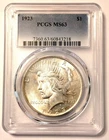 1923 Peace Silver Dollar NGC Certified & Graded MS63