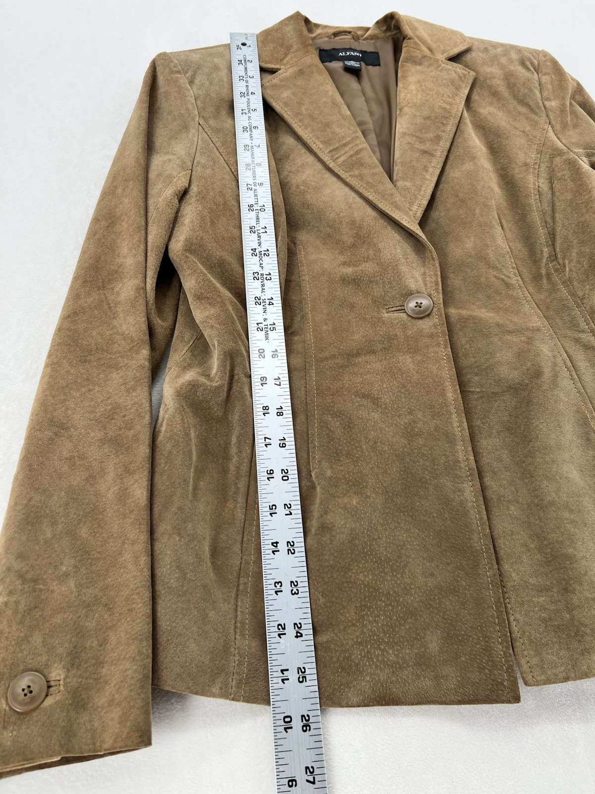 Alfani Brown Suede Collared Button Lined Blazer J… - image 5