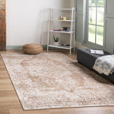 Unique Loom Oxford Collection Area Rug - Bodleian 3 X 5 3 Rectangle Beige/ Ivory