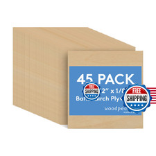 3 Mm Baltic Birch Plywood 1/8 X 12 X 12 Inch Of 45 B/Bb Grade Craft Wood