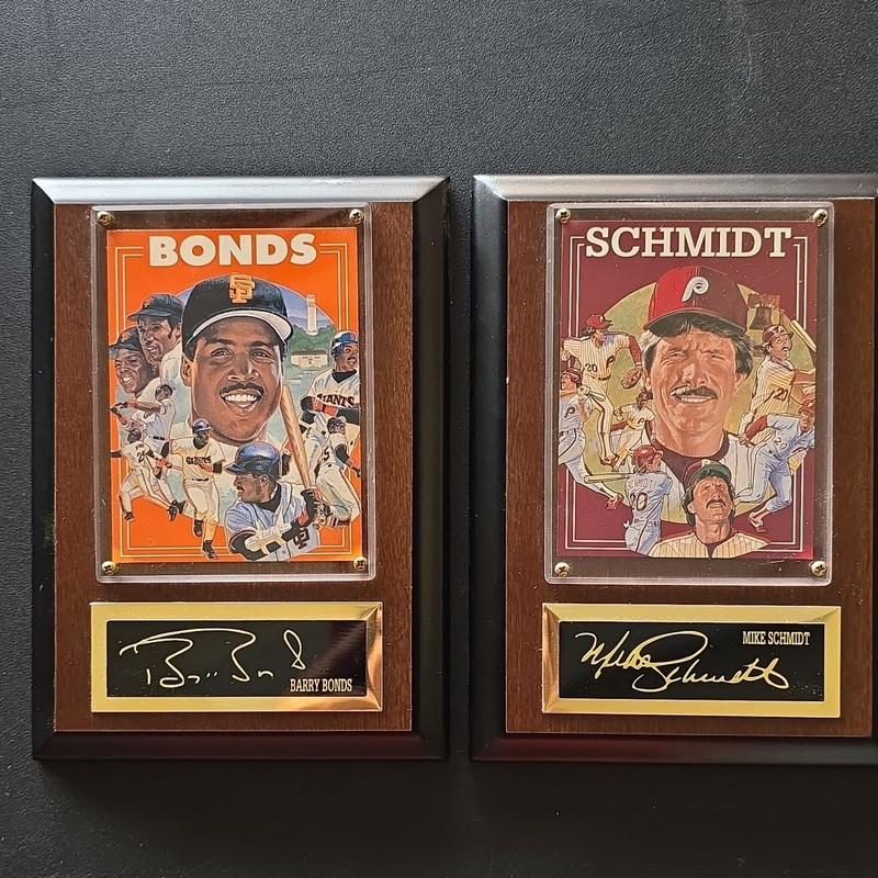 Sports Impressions 1994 MLB Plaques Lot of 2 Barry Bonds Mike Schmidt