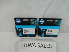 2 Genuine HP 902 T6L90AN Magenta Ink Cartridges 2022 NEW OEM SEALED