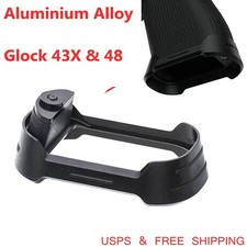 Metal Flared Magwell For Glock For Glock 43X / 48 G43X / G48 Aluminium Alloy BK