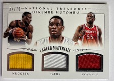 2013 Panini National Treasures:Career Materials Trios Dikembe Mutombo #3 /70