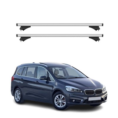 Cross Bars Roof Racks Alu for BMW 2 Series F46 Gran Tourer 2014-2021 Silver 2x