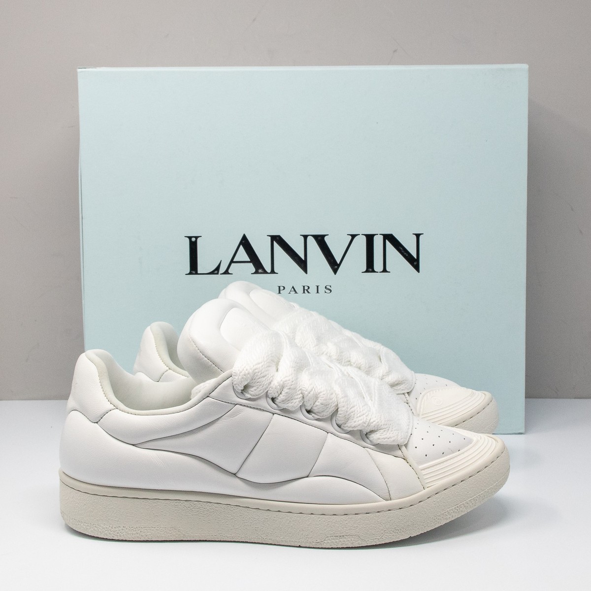 Lanvin Curb XL Low White Sneakers, Size 41 (8 US) | eBay