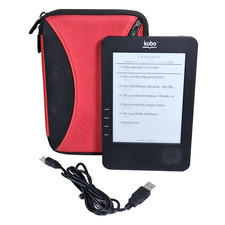 Kobo N647 Wireless eReader eBook Black 6" Tested and Working