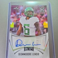 Leaf 2021 Draft Autographed Rookie Deommodore Lenoir #BA-DL1 Football Card. rookie card picture