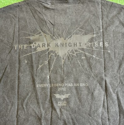 New Kith Batman Dark Knight Rises Vintage Tee Shirt FW24 Black