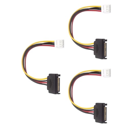 Small 4Pin To 15Pin Male Cable Cord Adapter For PC Desktop Drive Accessories - Photo 2/10