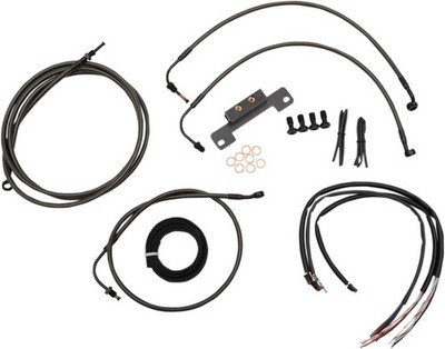 LA Choppers LA-8012KT2-16M Midnight Complete Cable Kit for 15''-17'' Bars