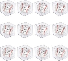 12Pack Baseball Display Case Acrylic Cube - UV Protected Acrylic Baseball Holder