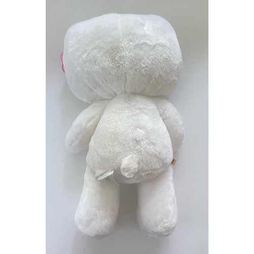 BAB White Hello Kitty Build a Bear Stuffed Plush 18" Yellow Nose Pink Bow - Picture 3 of 9