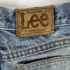 Vintage Lee Jeans Light Wash Denim Straight Leg High Rise Classic USA Style