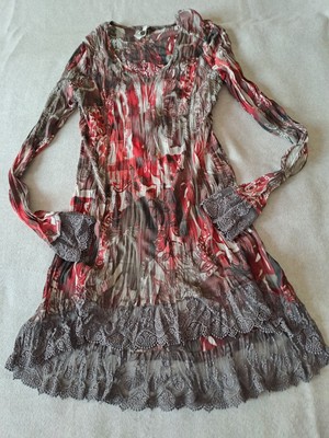 Tredy Kleid Tunika mehrfarbig Gr.38 Crash Vokuhila sehr gepflegt 100%Polyester!!