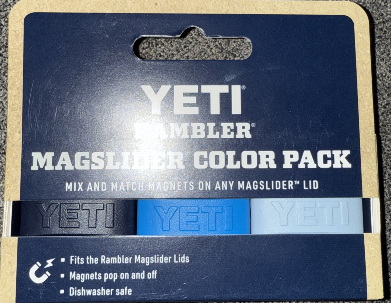 YETI Rambler MagSlider 3-Pack Replacement Lids for 10 20 30oz Tumblers in Big Wave Blue
