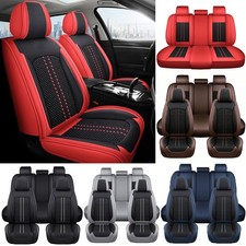 Ice Silk Leather Seat Covers For Ford F150 F250 F350 F450 Front Rear Full Set Us