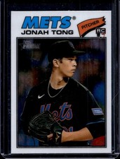 2026 Topps Heritage Jonah Tong Chrome RC Rookie #137 Mets