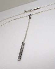 Authentic Pandora #393013C01-45cm Timeless Pave Prism Drop Necklace**RETIRED**