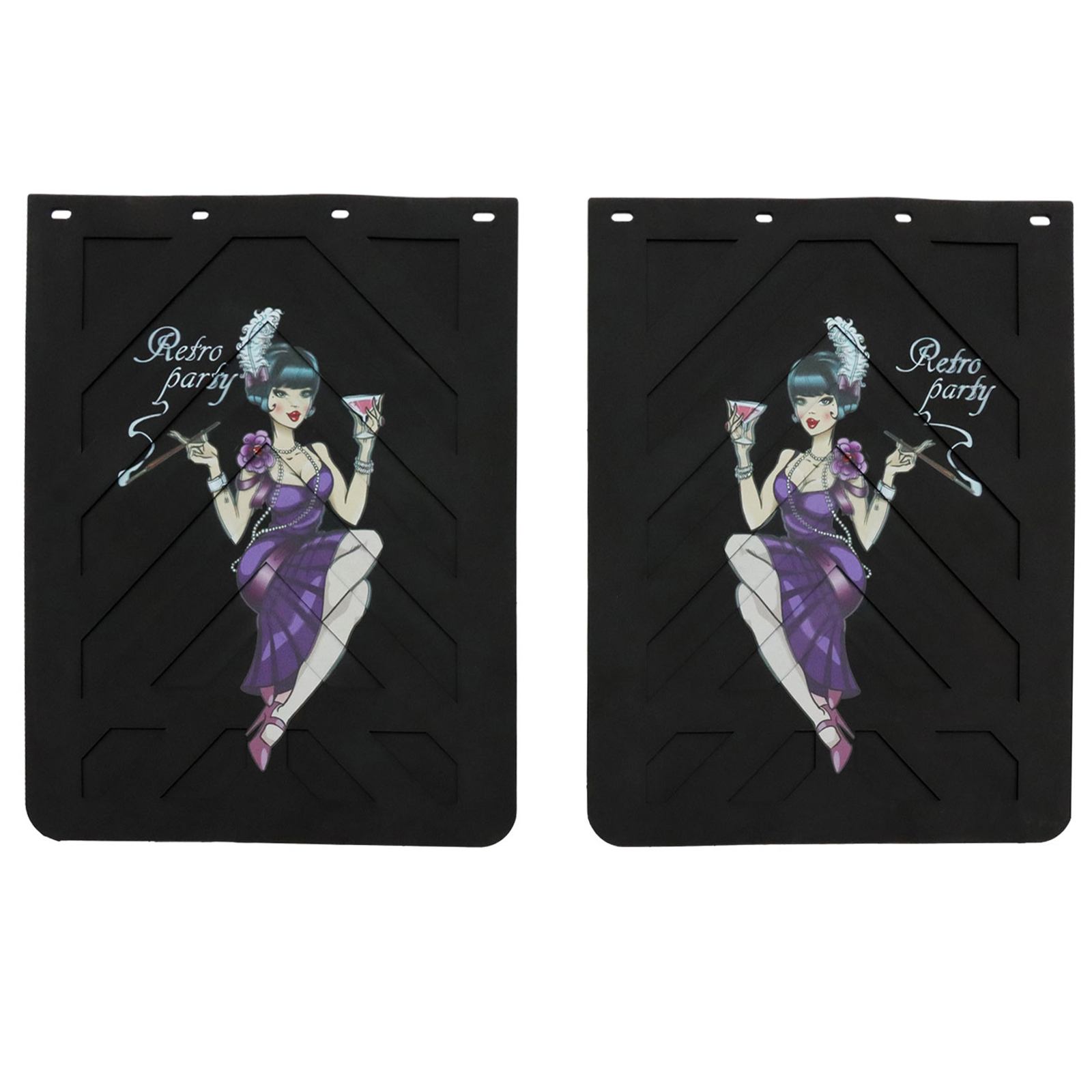 Smoking Beauty Semi Truck Mud Flaps Heavy Duty PVC Polymer Tractor Trailer-image