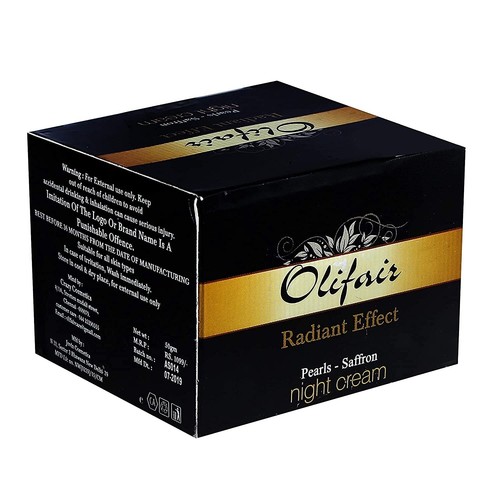 Olifair Pearls Saffron Night Cream | 50 gm | Free Shipping - Picture 4 of 6