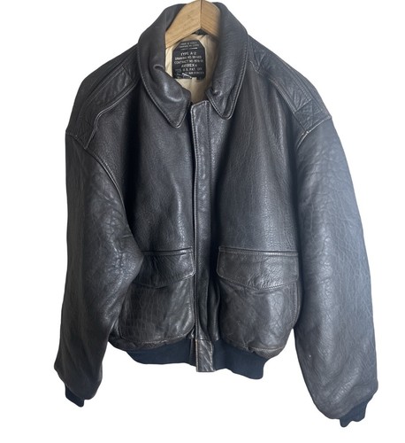 90s A-2 real leather flight jacket No.6（Vintage 89 Avirex A-2