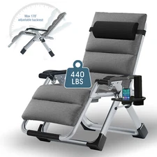 Slsy Zero Gravity Chair Folding Lounge Chair Padded Sun Lounger Chair &Mattress